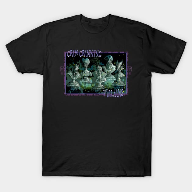 Grim Grinning Villains T-Shirt by ProlificLifeforms